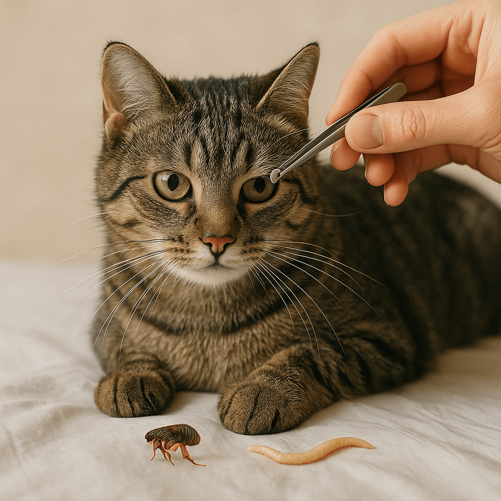 Kedi Parazit Rehberi: Pire, Kene, İç Parazit (İnsana Geçer mi?) - Tagicons