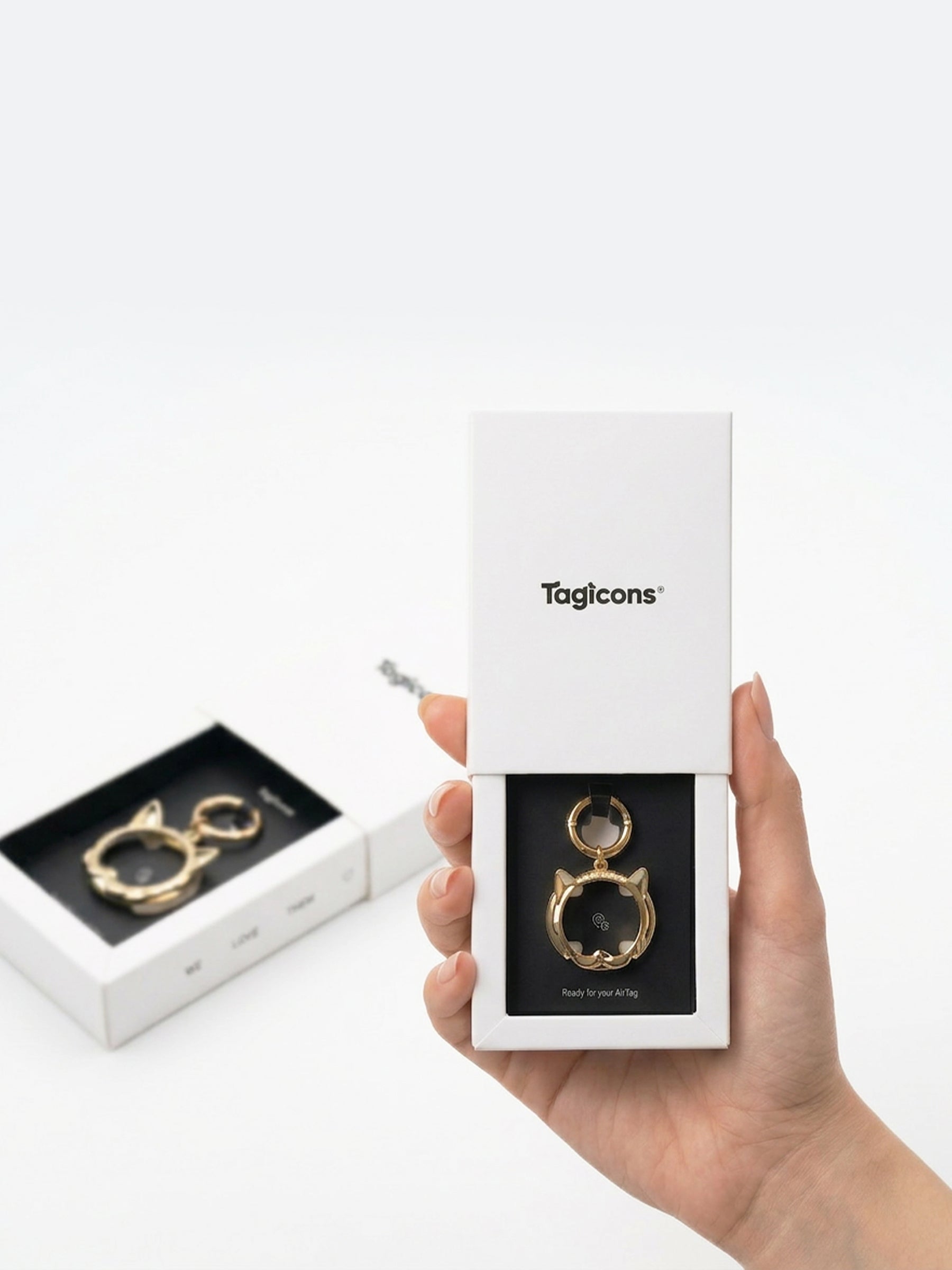 Airtag uyumlu kedi figürlü kılıf, kediler için tasarlanmış şık aksesuar.