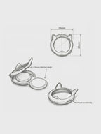 Kediler için metal airtag kılıfı, kedi figürlü modern anahtarlık tasarımı.