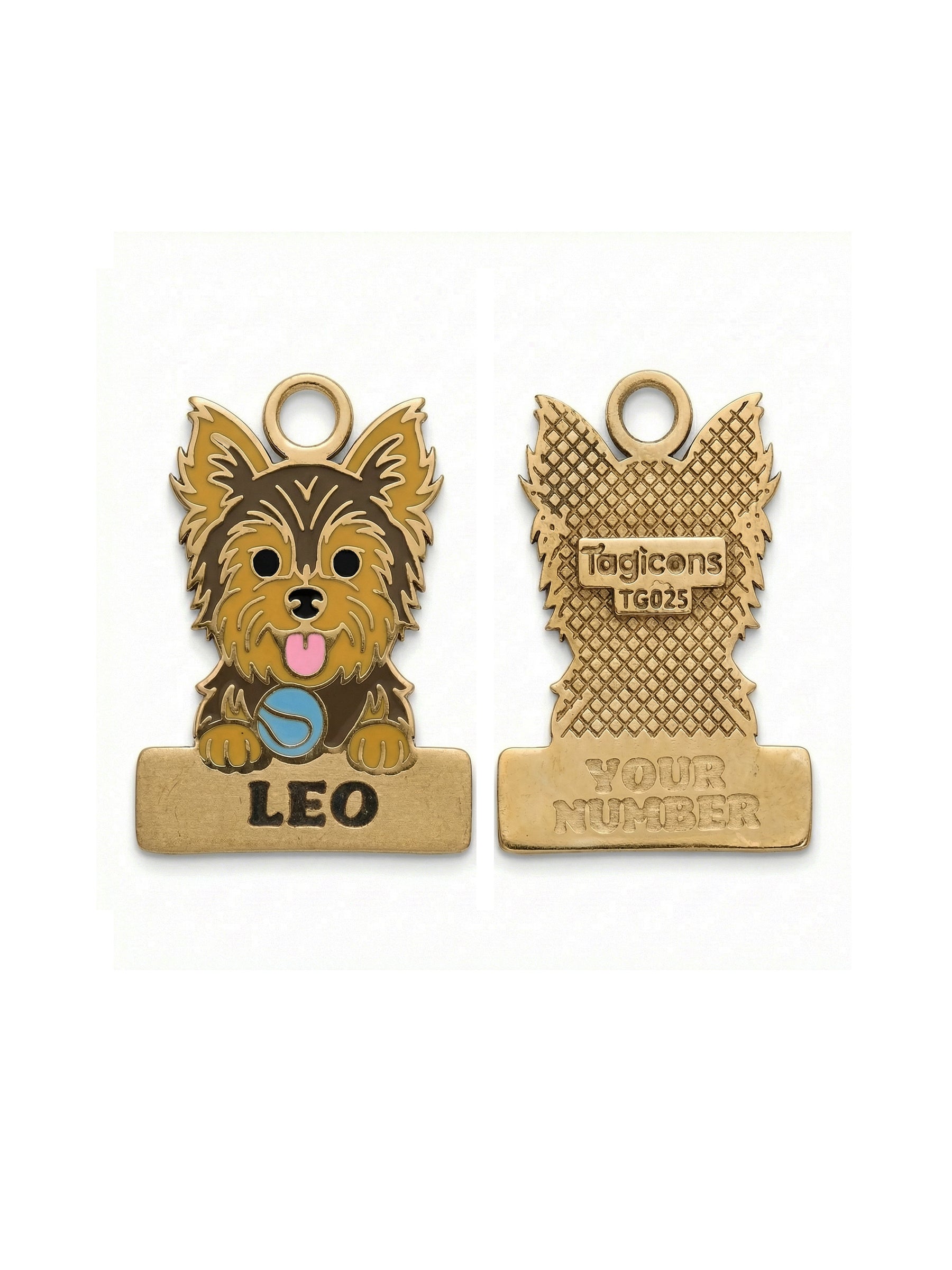 erkek köpek künyesi arka yüz telefon numarası gravür detayı